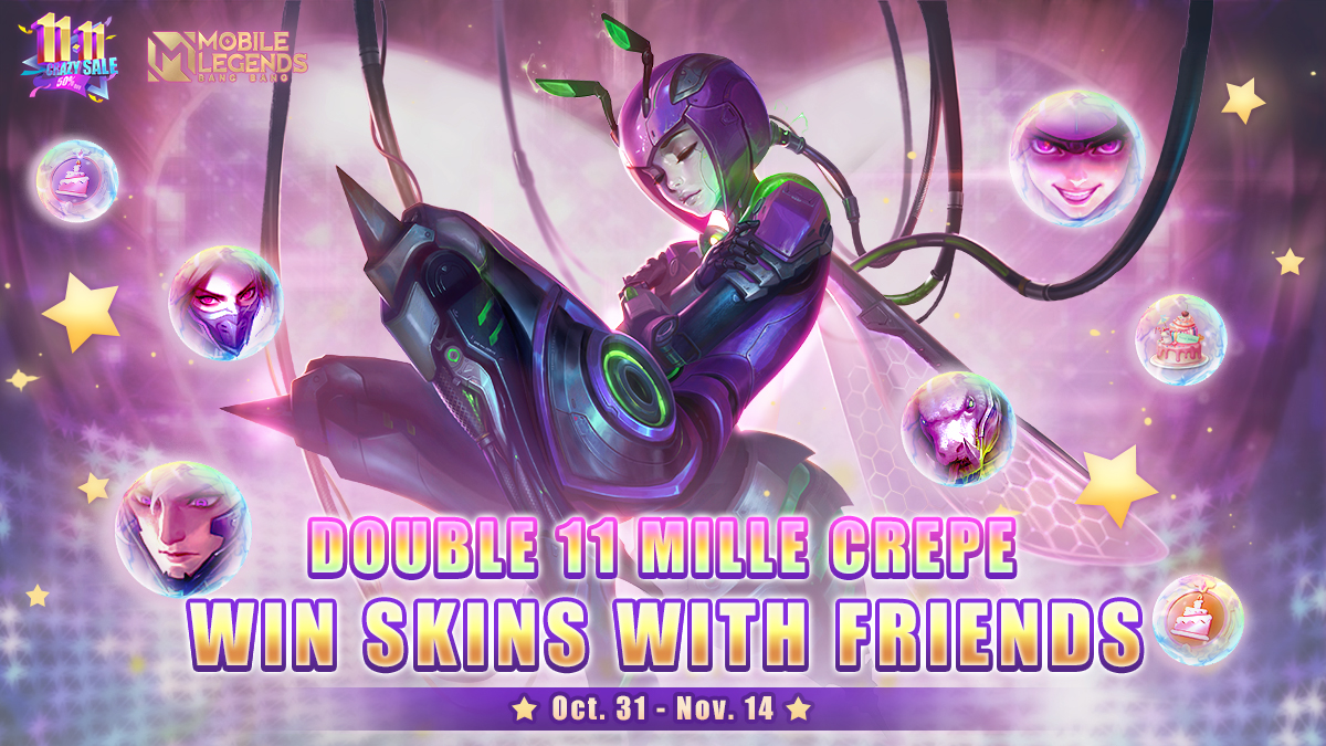 Mobile Legends Bang Bang در توییتر Double 11 Mille Crepe Event Starting From Today Invite Friends To Assist For A Chance To Win Skin Rewards Tickets Skin Fragments Double Exp Card Empire Mobile Legends Bang Bang در توییتر Double 11 Mille Crepe Event Starting From Today Invite Friends To Assist For A Chance To Win Skin Rewards Tickets Skin Fragments Double Exp Card Empire