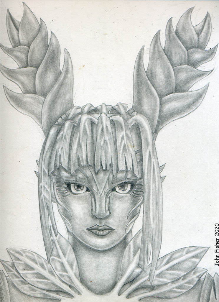 Abraxxus_CoH's tweet photo. Pencil shaded portrait of Scarlet Briar from Guild Wars 2 #guildwars2 #gw2 #scarletbriar https://t.co/UNcVrN6gYZ