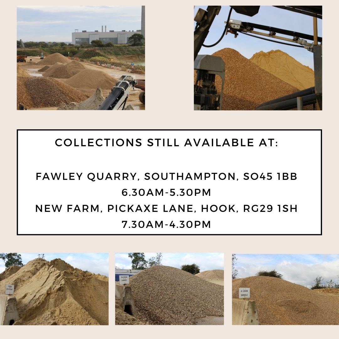 Midhants's tweet photo. It’s business as usual for us....
Our drivers will be out ensuring you receive your deliveries🚚
Our quarry in Southampton and Head Office in Hook will still be open and available for collections.

We are still here for you!

#midhantsltd #beddingsand #sandandaggregates #lockdown https://t.co/ZqLyEbzj92