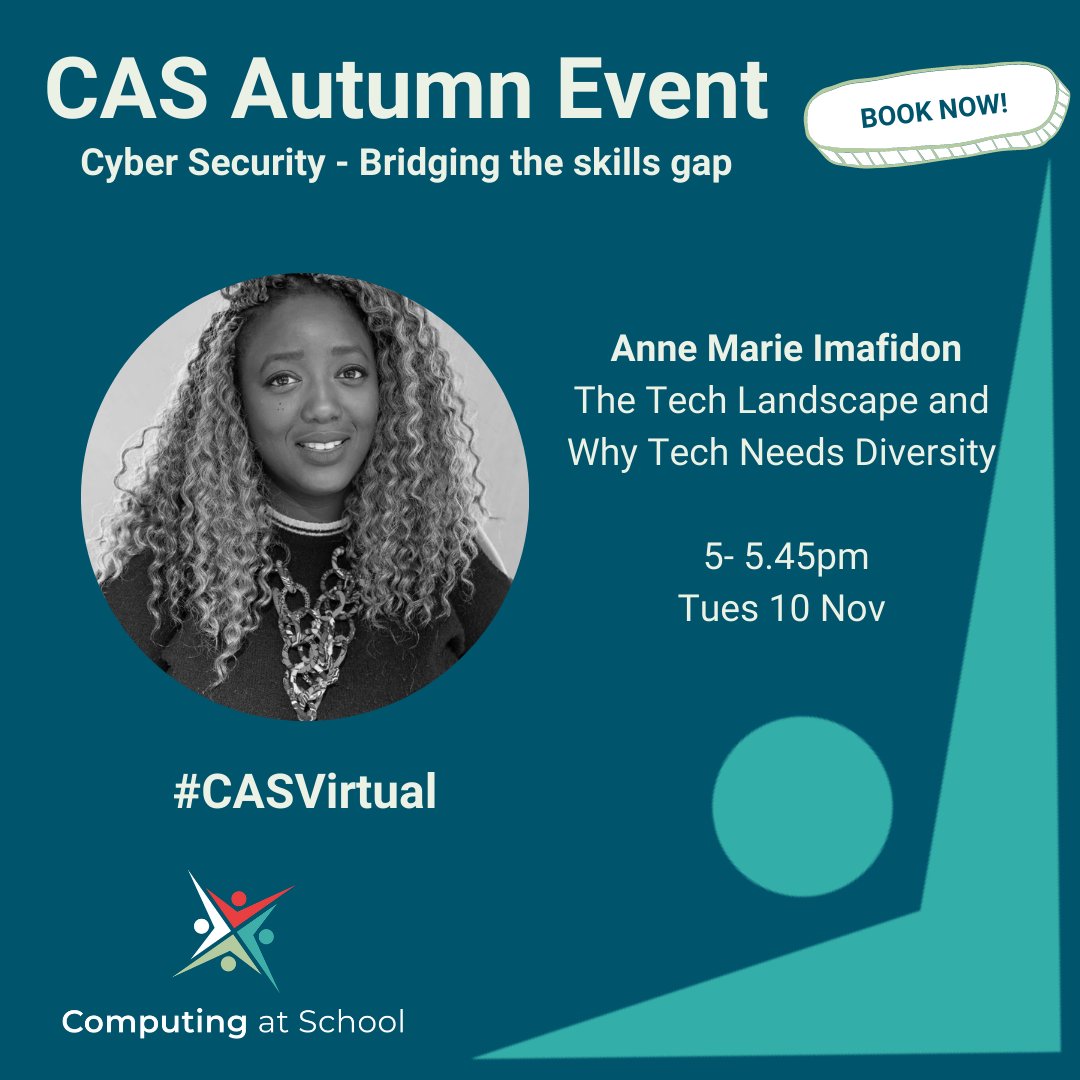 CompAtSch's tweet photo. Tech is suffering from a skill shortage and a low proportion of women are entering the field. @Stemettes  will dissect the HERstory of tech &amp; what we can do to cultivate future tech leaders. 
#CASAutumnEvent #CASVirtual https://t.co/F7nrA5qR7w
 https://t.co/03XH9r9H5L https://t.co/vZmWohy9c6