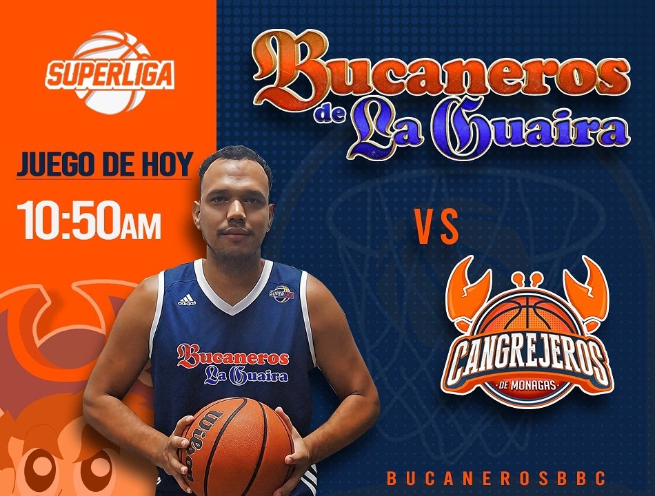 bucanerosbbc's tweet photo. Hoy juega La Guaira en la @superligaven 2020.!!!
@bucanerosbbc Vs @cangrejerosbbc
🕥10:50am
📡📺 SuperligaTV (Youtube).
#LaMaquinariaNaranja #LaNuevaEra #VamosAJugar #Superliga #SLB2020 #SomosDeLaGuaira https://t.co/SnC9c4CR5Z
