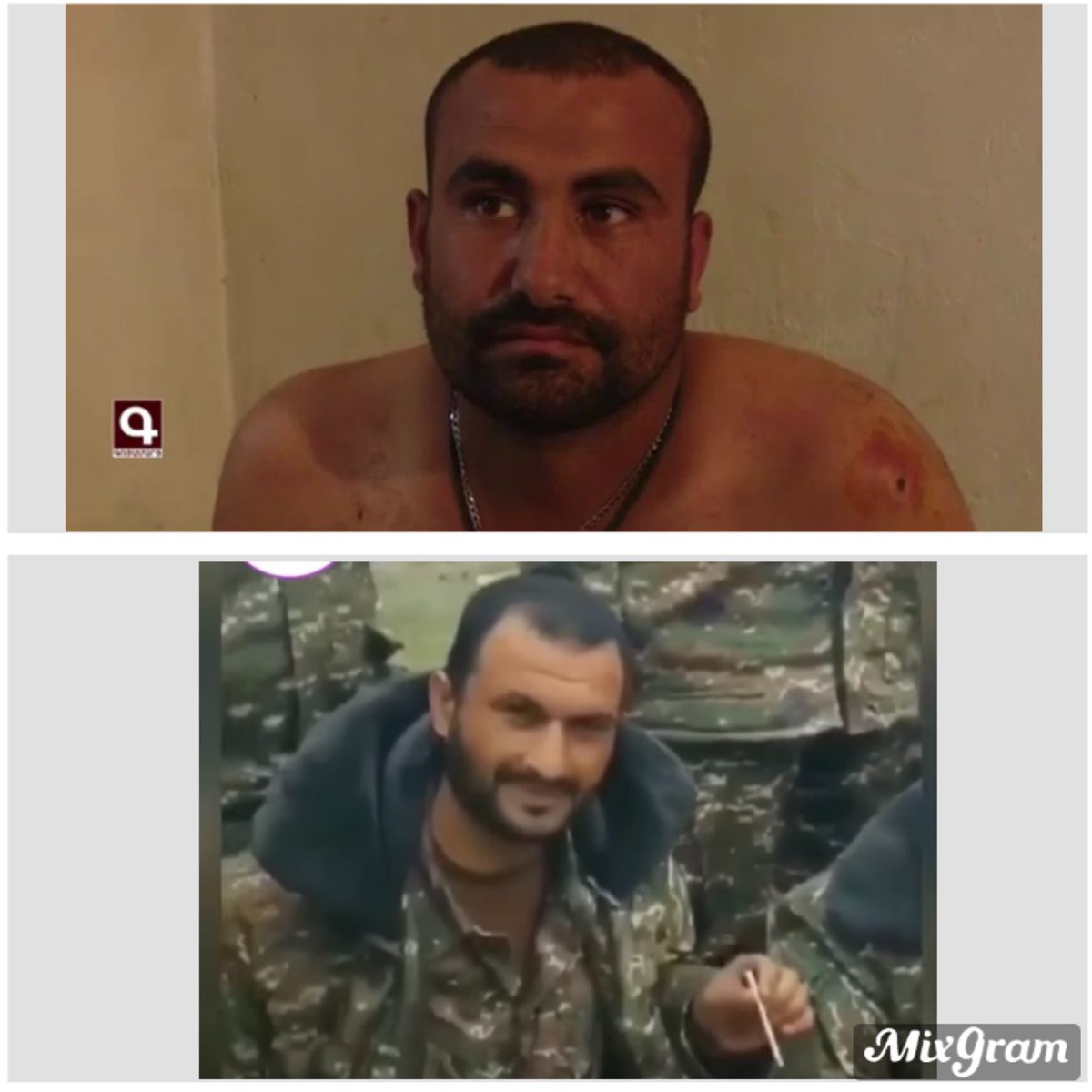 TAlkaramov's tweet photo. 1st photo: #Armenia claims that, this person is Syrian terrorist who fight for AZE

2nd photo: Screenshot from video, where #PKK fighters are together with Armenian soldiers. Link: https://t.co/oOFfqTOZSz

The same person is claimed as Syrian terrorist.

#DontBelieveArmenia https://t.co/khAcYUuKkr