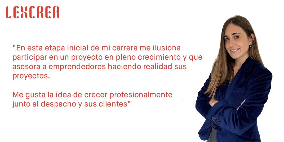 Lexcrea1's tweet photo. Estamos orgullosos de compartir con vosotros la incorporación de Laia Llambrich al equipo de #Lexcrea. Laia es graduada en #Derecho y Relaciones Internacionales por la universidad de @deusto, posteriormente realizando el Máster de Acceso a la #Abogacía en la misma universidad. https://t.co/ZqpJQi8ET4