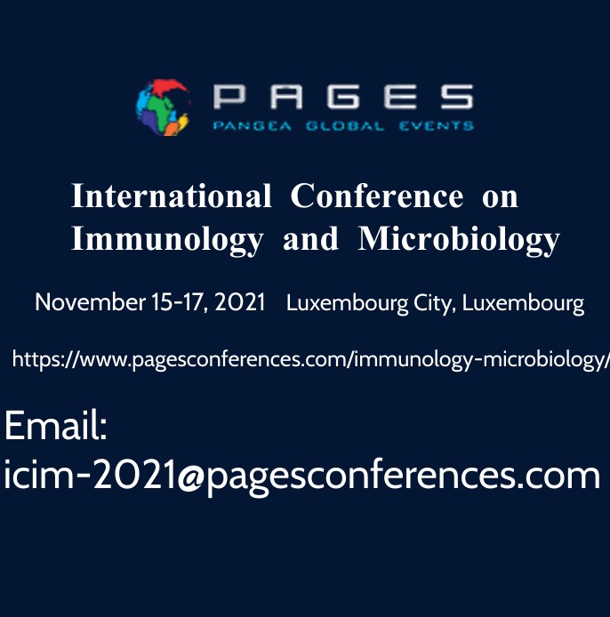 icim_Conference's tweet photo. Invitation for International Conference on Immunology and Microbiology, November 15-17, 2021
 Luxembourg City, Luxembourg #Luxembourg 
For more details: https://t.co/UKOS5fVJ0G
Submit abstract: https://t.co/4SaKdYUZLh
Register now: https://t.co/PfQkGv7CDy https://t.co/yYKOoS7eUT