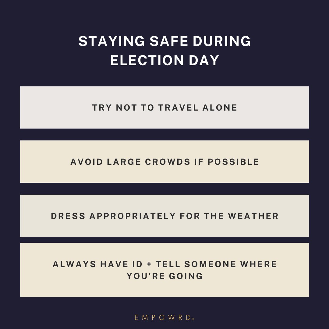 GETEMPOWRD's tweet photo. A few ways we want you all to protect yourselves today. #EMPOWRDVote https://t.co/mhUzUn1Uya