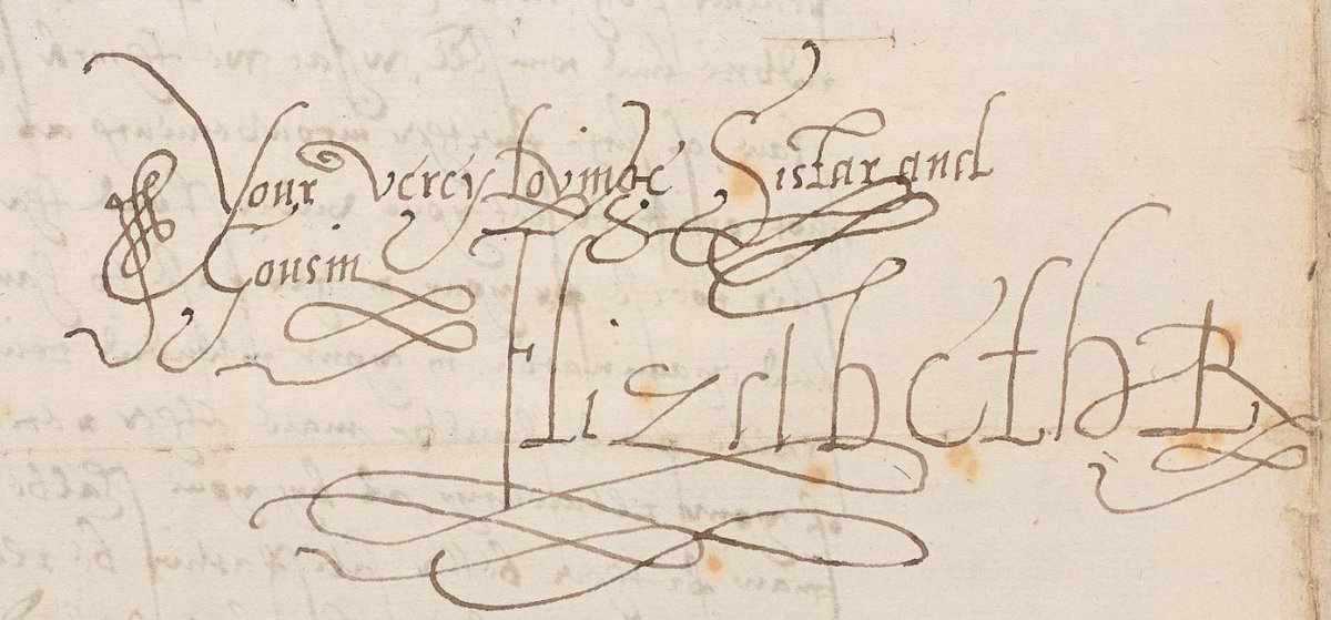 BL_MadeDigital's tweet photo. How about some #MondayMotivation in the form of newly #digitsed Tudor &amp; Stuart manuscripts? 🤩

Add MS 23240 contains original letters from Elizabeth I to James VI of Scotland. You can see her distinctive signature in this letter on folio 1! 👑 In full: https://t.co/fyKbehzMQh https://t.co/DytGRbJYTG