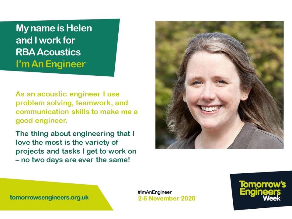 helenmsheldon's tweet image. It’s #TEWeek20, and #ImAnEngineer! @RBAacoustics #ExploreAcoustics