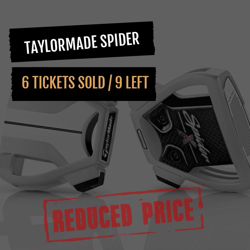 Fancy a new putter to practice with during lockdown? 

1 in 15 chance of winning a new Spider worth £299.99!! Draw done tonight if we can sell out. Price reduced by £5 a ticket