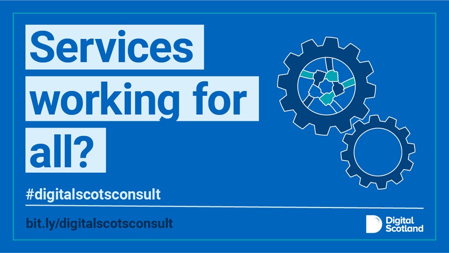 We recently launched a consultation for the new Digital Strategy for Scotland.
This is the second in our short blog series looking at key themes raised in the strategy and the importance of delivering services that work for all.

Read more here:blogs.gov.scot/digital/2020/1…
