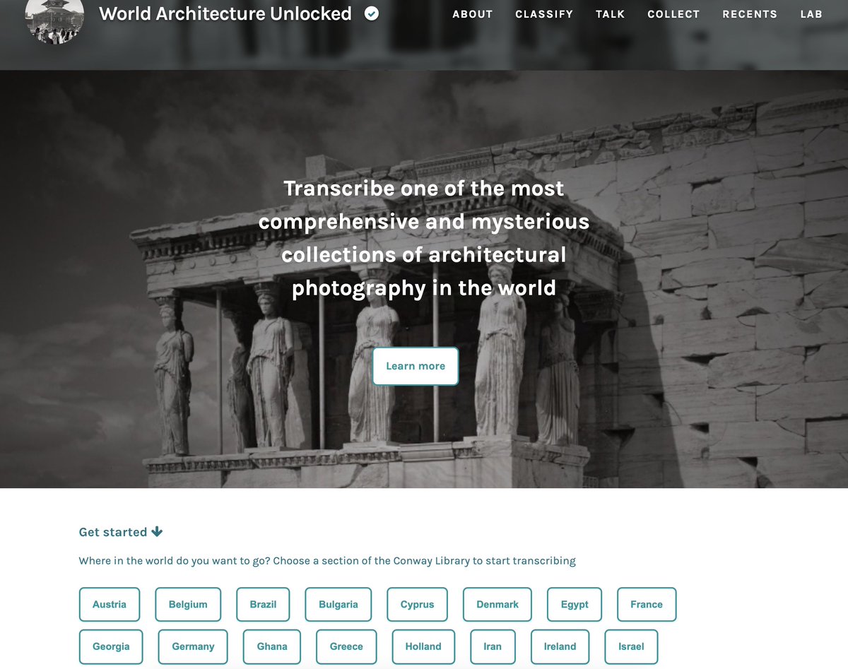 My #crowdsourcing transcription baby's first steps into the #Zooniverse are so impressive! For the first time anyone in the world can see the #Courtauld's collection of #architectural #photography online, and get involved in its #transcription from home! bit.ly/384XCmq