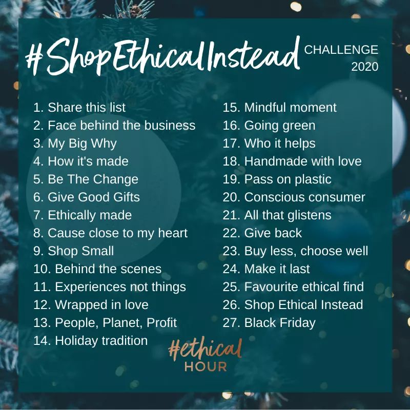 SustWomen's tweet photo. Will you choose to #ShopEthicalInstead in the lead up to Christmas? 🛒

Now more than ever small businesses need our support and we have the opportunity to change the way we shop and create a positive impact!

Check out this #ShopEthicalInstead challenge created by @EthicalHour https://t.co/AOo4Ro0x3o