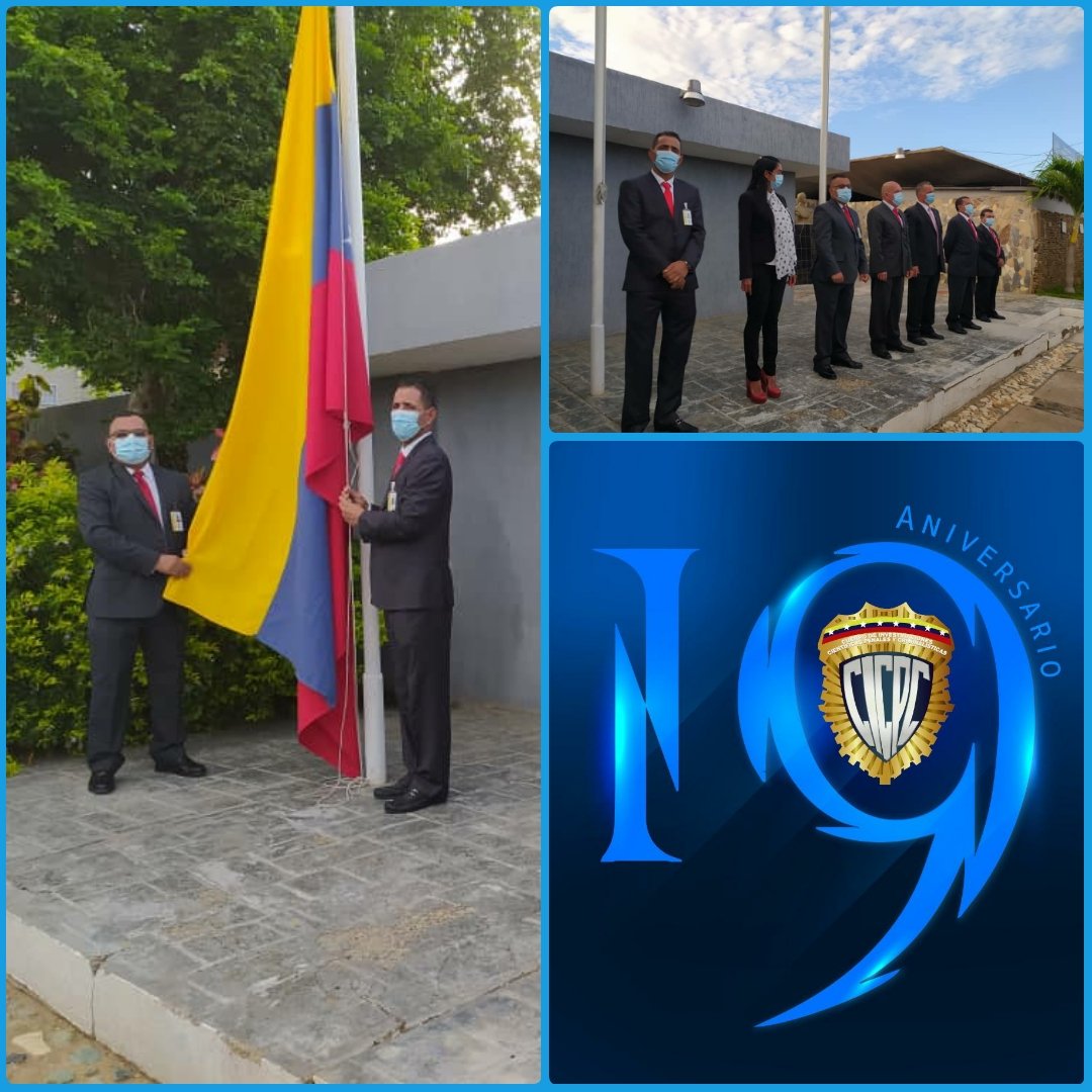El CICPC Nueva Esparta da inició a su XIX Aniversario, rindiendo honores a los símbolos patrios y entonando con orgullo las gloriosas notas del Himno Nacional y el de nuestra loable Institución. 
👮🏻‍♀👮🏻🕵🏻🕵🏻‍♀👏🏻🤝🏼👊🏼

#MesAniversarioCicpc