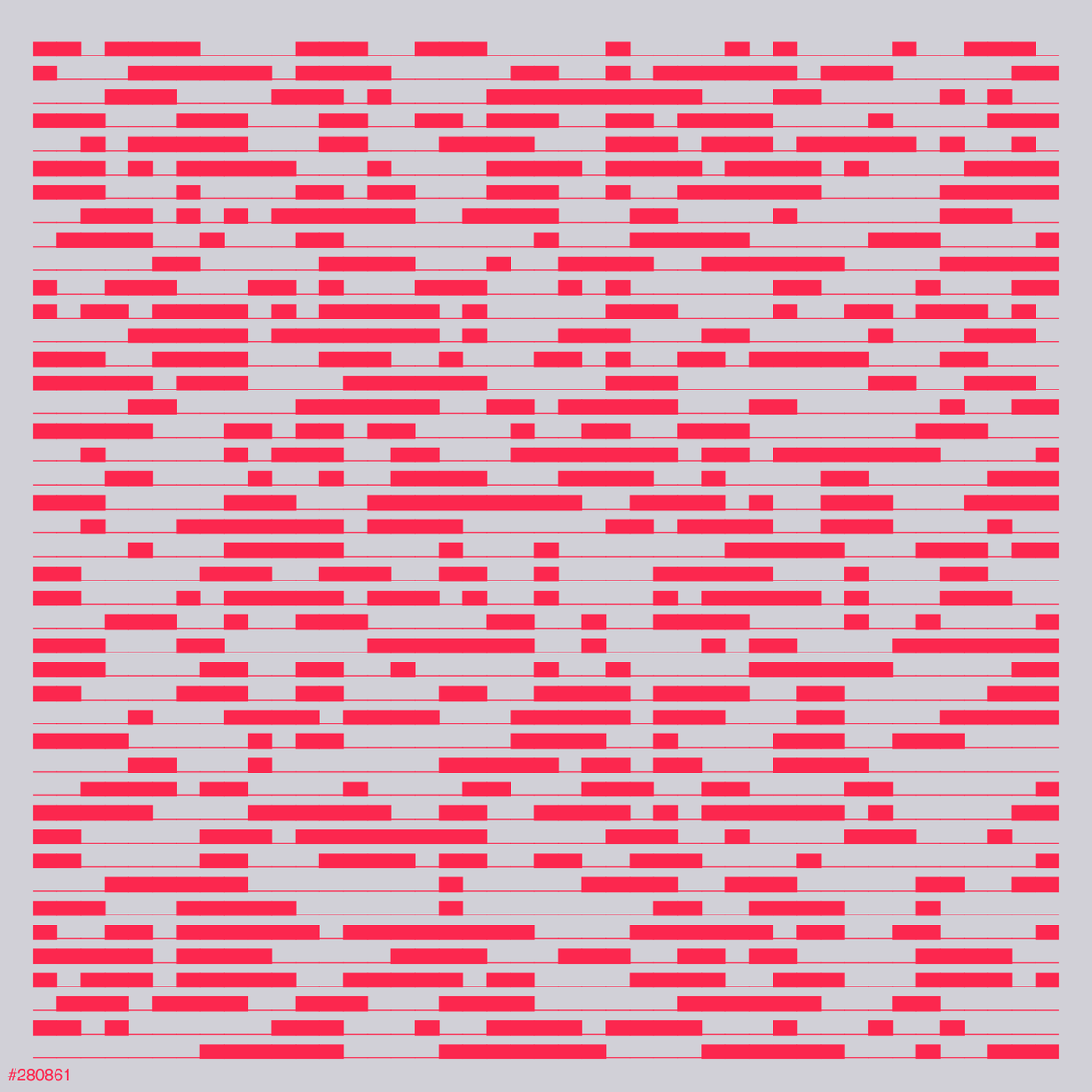 ajfisher's tweet image. A study on blocking out lines for something else I want to work on.
2020.02/ Line Block Study I
#codevember #codevember2020 #abstract #abstractart #generative #generativedesign #generativejs #generativeart #geometry #js #JavaScript #contemporary #minimal