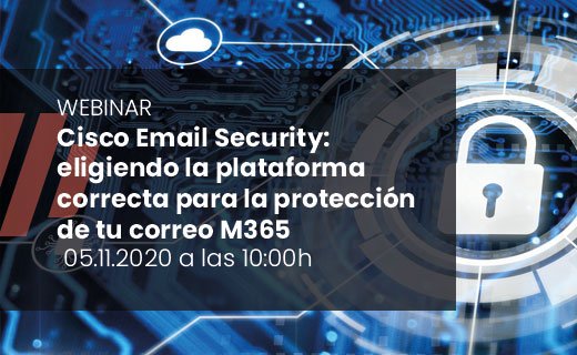 Datacom_Global's tweet photo. Las #ciberamenazas son cada día más abundantes y sofisticadas y encuentran en el email y en la confianza de los usuarios su puerta de entrada. Inscríbete a nuestro #webinar del próximo jueves y descubre cómo plantarles cara con #CiscoEmailSecurity https://t.co/vRuxBiE3AE https://t.co/YEFQ5pUXHi