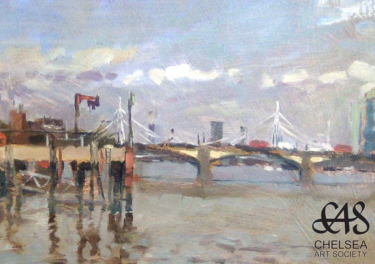 #Art on the #River - Beautiful #painting of #ChelseaReach by #JohnKillens a member of the <a href="/ChelseaArtSoc/">Chelsea Art Society</a>