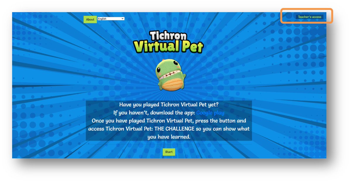 Designed for the educational context - Complement to the "Tichron Virtual Pet": The Challenge
tichron.ctic.es