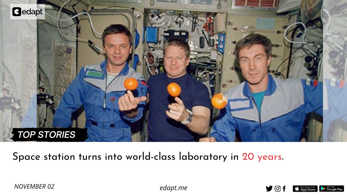edapthere's tweet photo. Space station turns into world-class laboratory in 20 years.
#headlines #todaysnews #SpaceStation #updatenews #automation #newsoftheday #newsupdate #latestnews #dailynews #breakingnews #EdaptElearningApp #edaptschool #EdaptElearning https://t.co/FoQggN337B