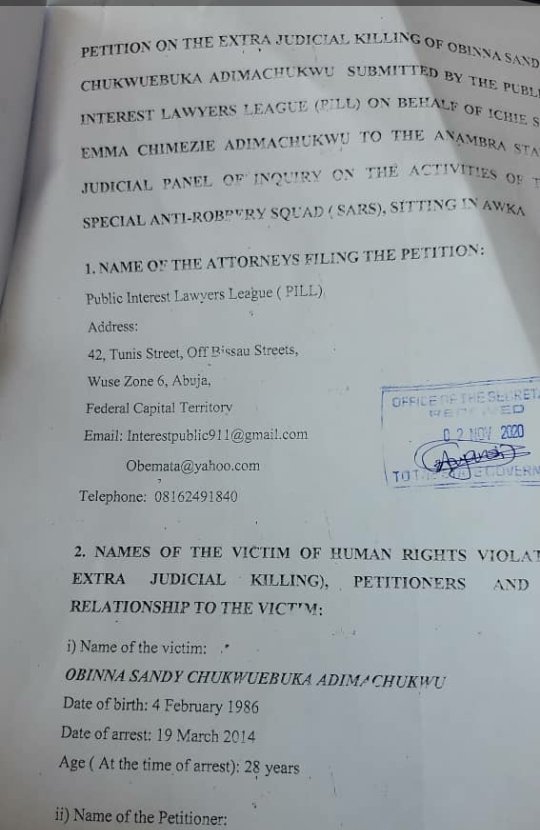 AbdulMahmud01's tweet photo. Finally, hard copies of #Endsars petitions now filed in Awka. 
Btw, 72 hours after soft copies of #EndSars petitions were filed through email, no acknowledgement has been received. We shall see how government keeps up their magic https://t.co/wFIyFxsyWX