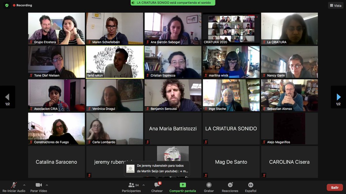 GI_BuenosAires's tweet photo. [LA CRIATURA-20] Compartimos imágenes del encuentro por Zoom entre Farid Rakun, uno de los miembros del colectivo @ruangrupa (Indonesia), e integrantes de Más Arte Más Acción (Colombia) y @trampolinhuset (Dinamarca).

Volvé a ver la charla acá
https://t.co/mrSlQAidzj

@CivilCria https://t.co/6DeN2f9h4X
