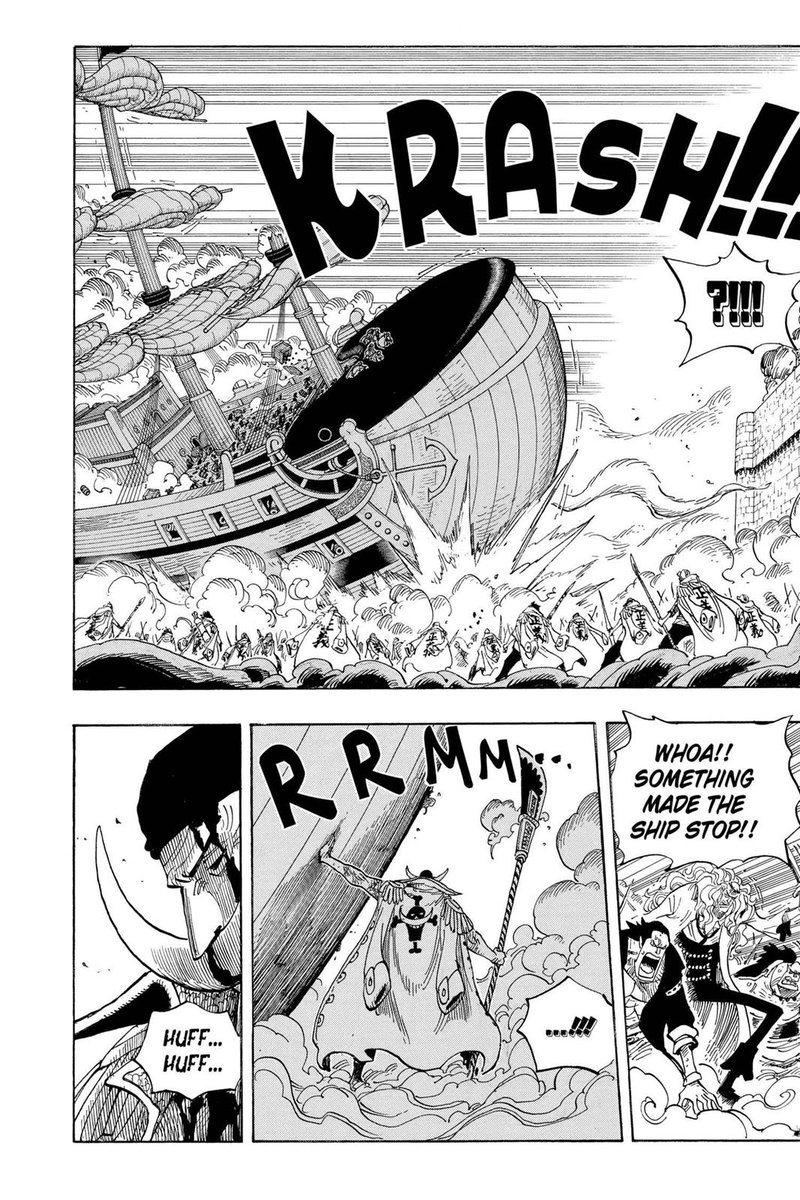 And EVEN now, he has enough strength to hold this gigantic ship with ONE ARM.TELL ME ONE OTHER PERSON, than maybe BM or Kaido who could do something like that!