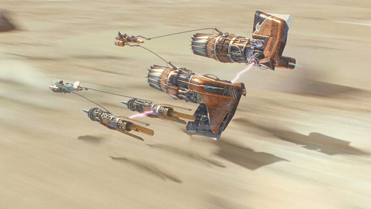  #TheMandalorian   Obviosuly, I love the speeder bike built with a 620C racing engine, the same engine used by Anakin for his custom-built podracer, more than 4 decades sooner.The wink is so assumed that its introduction is staged to emphasize it. 