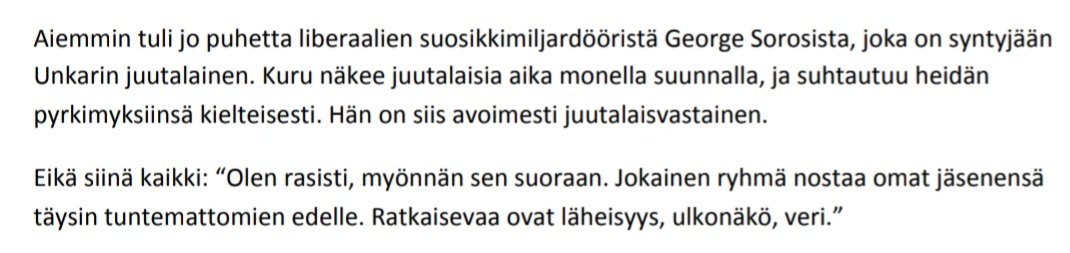 tuukka_kuru's tweet photo. Luin eilen @MVirtanen kanssa tehdyn haastattelun yhteenvedon, josta tulikin 17 sivua pitkä tykittely. Matti kirjoittaa tällä hetkellä kirjaa identiteettipolitiikasta, ja minun roolini on edustaa valkoista identiteettipolitiikkaa.
Sain luvan julkaista oheisen pätkän twitterissä. https://t.co/5yz1DTKMcS