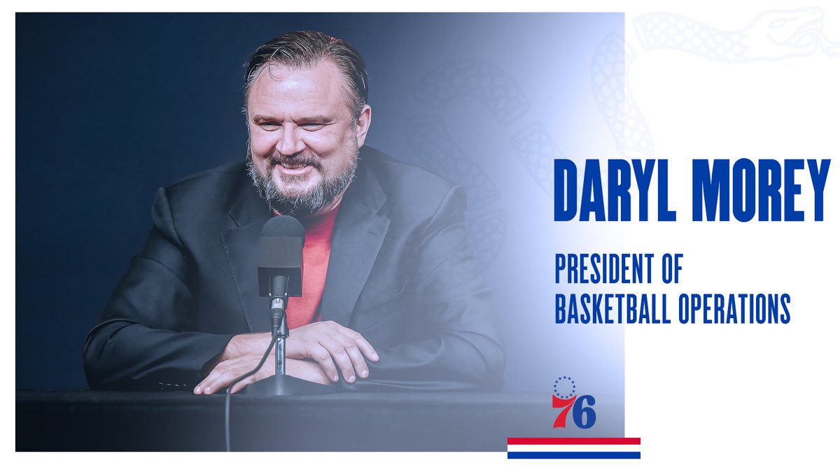 sixers's tweet photo. OFFICIAL

We have named Daryl Morey as President of Basketball Operations.

📄: https://t.co/OJsx8Uxsa7 https://t.co/5QLWE5H3cQ