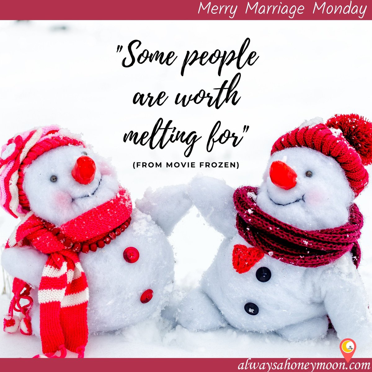 Alwaysahoneymo1's tweet photo. Awww... so mushy!!!
#merrymarriagemonday #mondaymood #mondaymotivation #marriageisfun #relationshipquotes #relationships #relationshipgoals #winter #love #olaf #frozen https://t.co/2pKbzbwviB