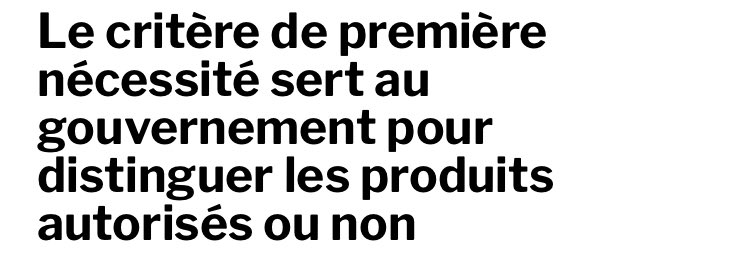 Première nécessité, merci de nous dire de nous avons besoin pour survivre que je puisse l’organiser!
Ont a toucher le fond, le lobby ont eu raison de notre liberté!