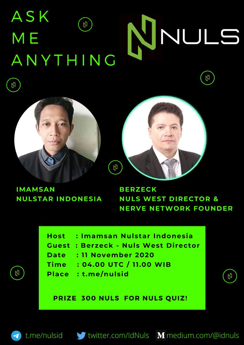 IdNuls's tweet photo. Hai Teman-teman 🎉
NULSID AMA  pada 11 november 2020 pukul 04:00 UTC di telegram nulsid Discussion 🎊
Aturan yang harus diikuti

✅ https://t.co/8j5D1pqisG

✅ https://t.co/syDEzEh445

✅ https://t.co/pxWK6M0nGb

🔥 Total Reward Pool - 300 NULS 🔥
@Nuls @nerve_network  @indodax https://t.co/aZUJNPxxyv