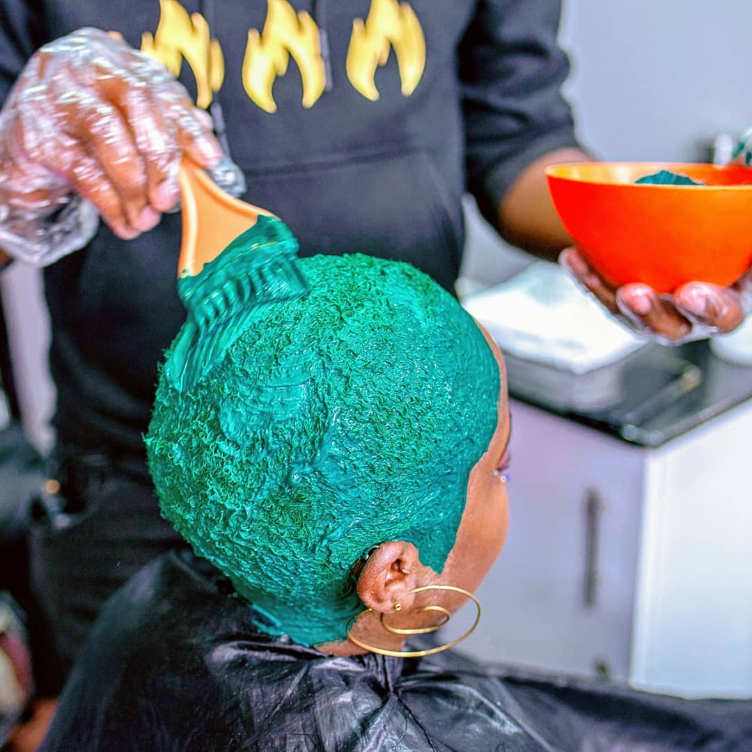 HairColorsKE's tweet photo. Two Months Later.... Yes! We are Crazy about our Green #SemiPermanentColor Thankyou Michelle! #HairCrush #HairColors #HairColorsKenya #GreenHair https://t.co/JupmNdduFB