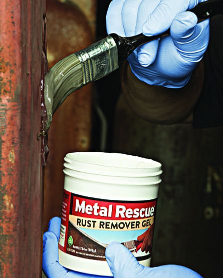 Metal Rescue GEL is your on-the-spot rust remover. IDEAS FOR USE: 
- Car doors, bumpers, hitches
- Outdoor lawn furniture
- Bicycle frames, rims
- Saws, chains, large tools

#restoration #rust #project #maintenance #diy #workinginthegarage #resto #antique