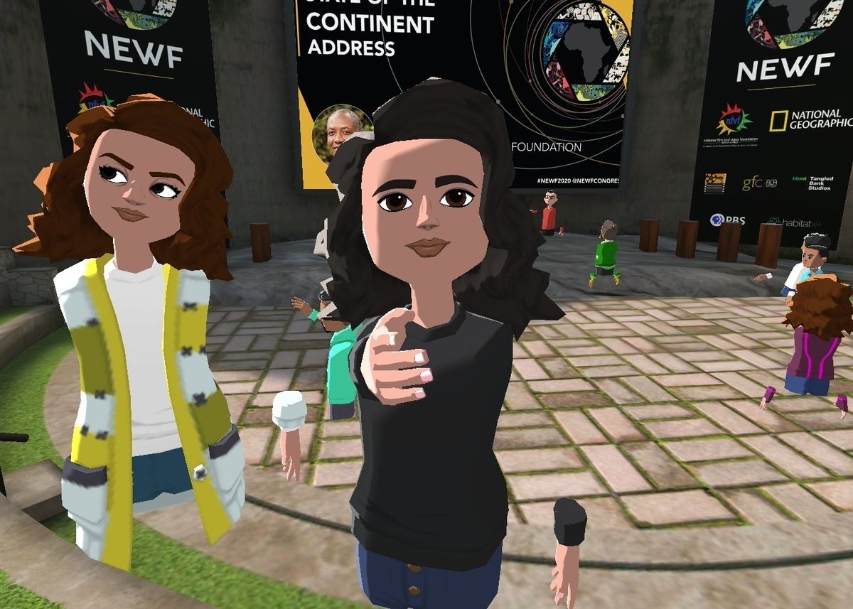 argonautscience's tweet photo. Last week we had the incredible opportunity to be part of the @newfcongress 2020 which was held in the virtual world. SO much fun learning to interact with avatars, meeting new people, selfie-ing with friends and watching the amazing films and pitches. #communityreimagined https://t.co/A422axt7AS