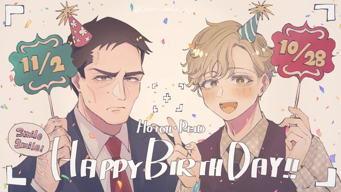 慌てて描いたけど間に合った
ホッチとリード、まとめてハピバ〜〜
#クリミナルマインド  #criminalminds 