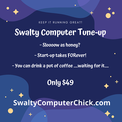 SwaltyCompChick's tweet photo. You would be surprise how well your computer performs after a Swalty computer tune-up! https://t.co/gAMxmqPRSI 

#Fauci #LadyGaga #computers #laptops #computerrepair #slowcomputer #remotetechhelp #girlgeek #MondayMotivation #cowboys #Ivoted #Ivotedearly #princewilliam https://t.co/wsp0L7EZ13
