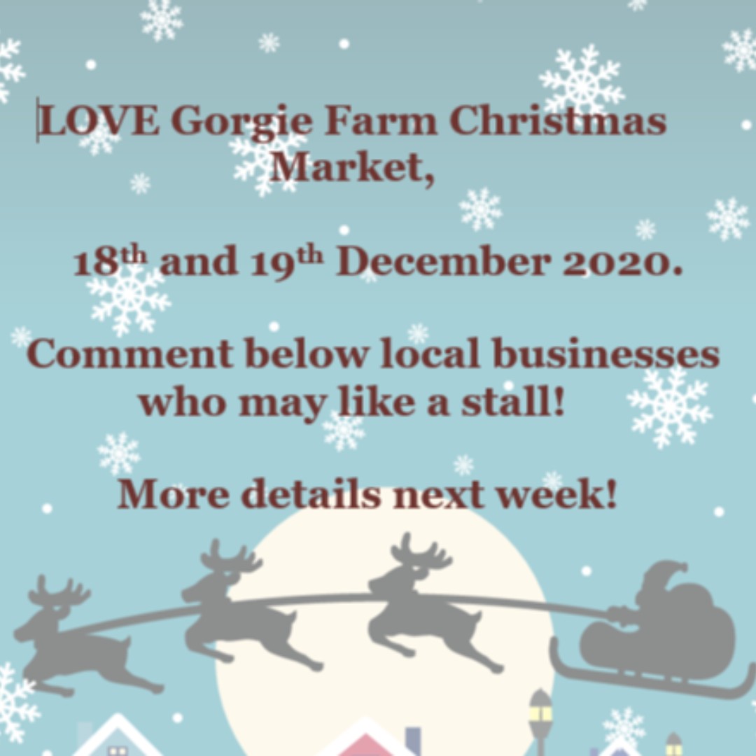 1st Christmas Announcement! Our Christmas market will be on the 18th and 19th December. We will be releasing more details next week on our Facebook page, but put the dates in your diary and start tagging businesses, friends and family who may be interested🎁🎄