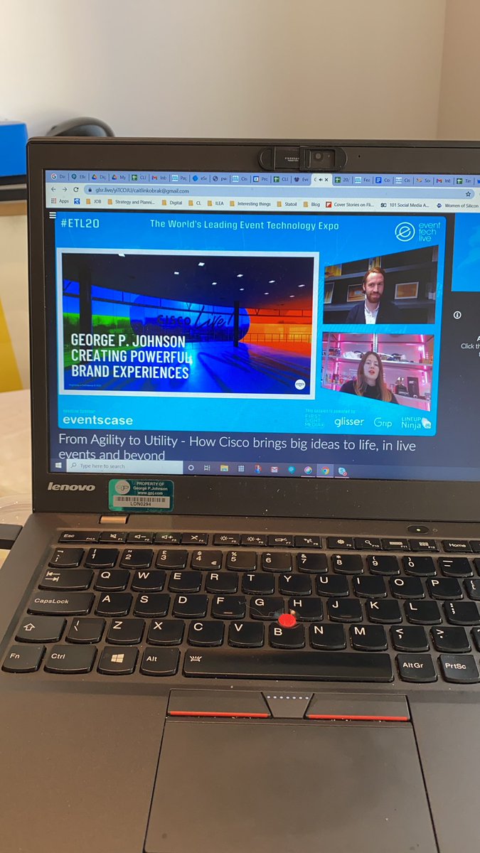 blogbykobrak's tweet photo. Getting ready to watch my wonderful colleagues @mattboxxx & Zara talk about #CLEUR as part of @eventtechlive #ETL20! @GPJExpLondon #GPJlife https://t.co/Y64Sq688Vx