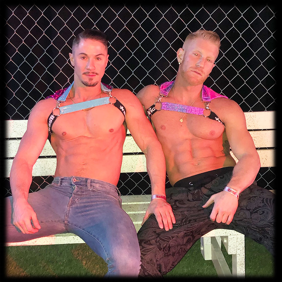 ssTricksApparel's tweet photo. Not your grandma's walk in the park...or maybe it is, we don't know your grandma 🤷‍♂️ @skyyknox and Johnny V. looking like the perfect picnic partners ever in our Pink and Toy Blue WhoreNess styles. https://t.co/nUd1cW7ISV