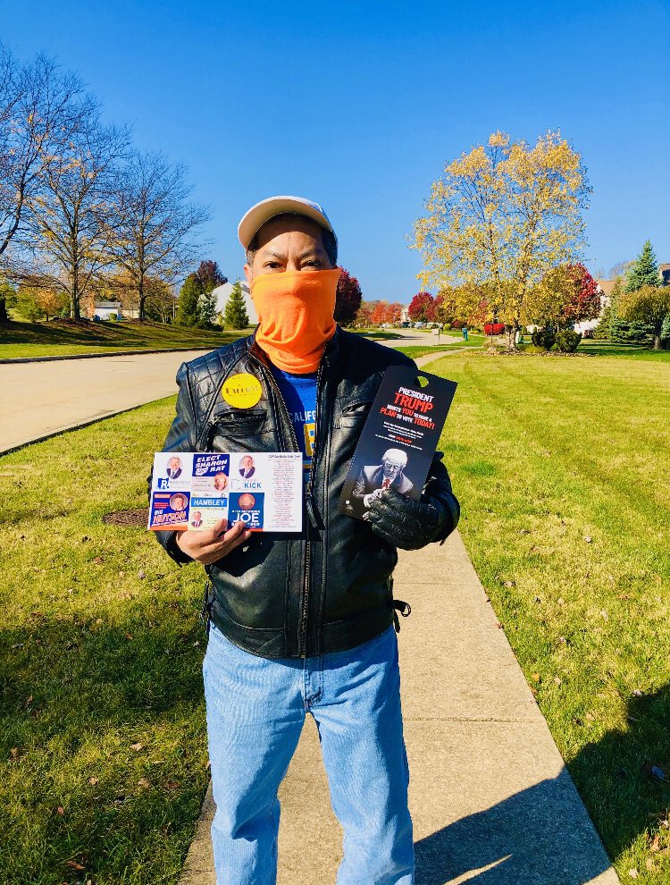 Less than twenty-four hours left till polls open in Ohio for Election Day! I spent my Saturday morning knocking doors for President Trump to make sure we turn out as many voters as possible! 

If you don’t have a plan to vote, make one at vote.gop