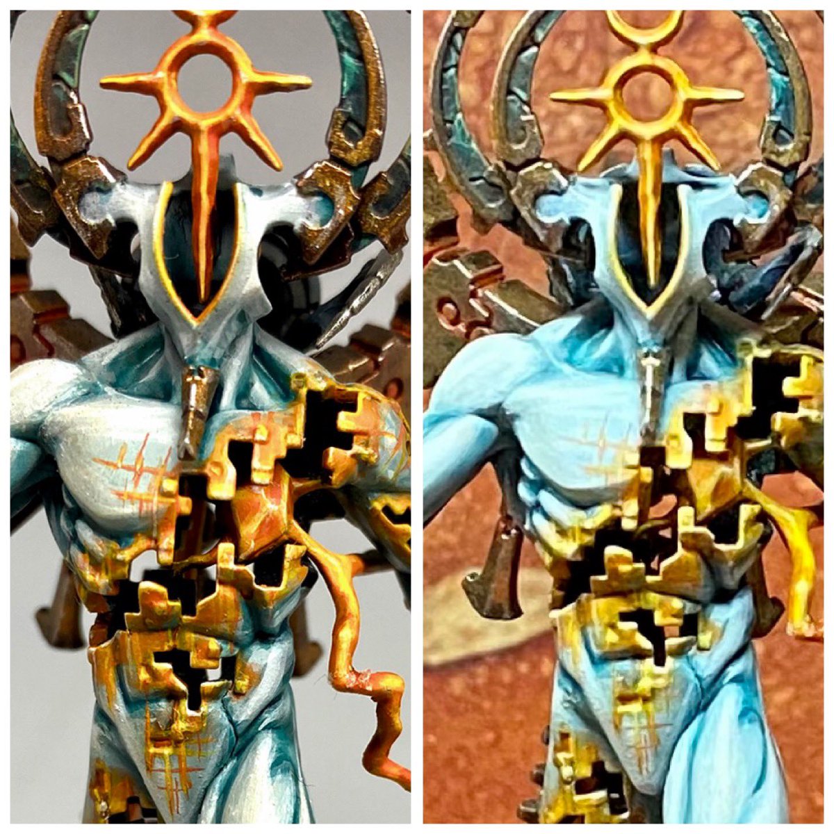 random bonus: mini photography is hard! I wanted to use the martian battle mat as a background but it warps the way my phone sees the colours, which makes the dragon go all Doctor Manhattan?