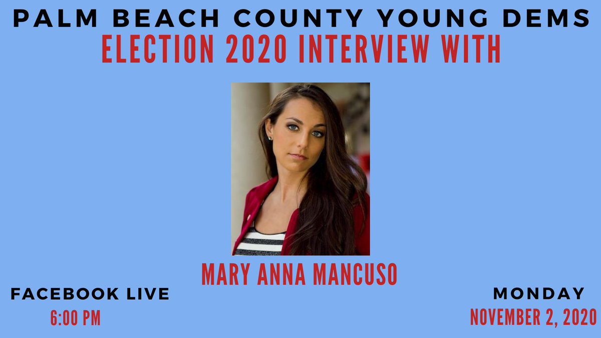 PBC_YoungDems's tweet photo. Good morning PBCYD! We will be starting at 6 PM now. Tune in at https://t.co/yUK1quclKU @MaryAnnaMancuso #CountryOverParty https://t.co/hKUp8B54Os