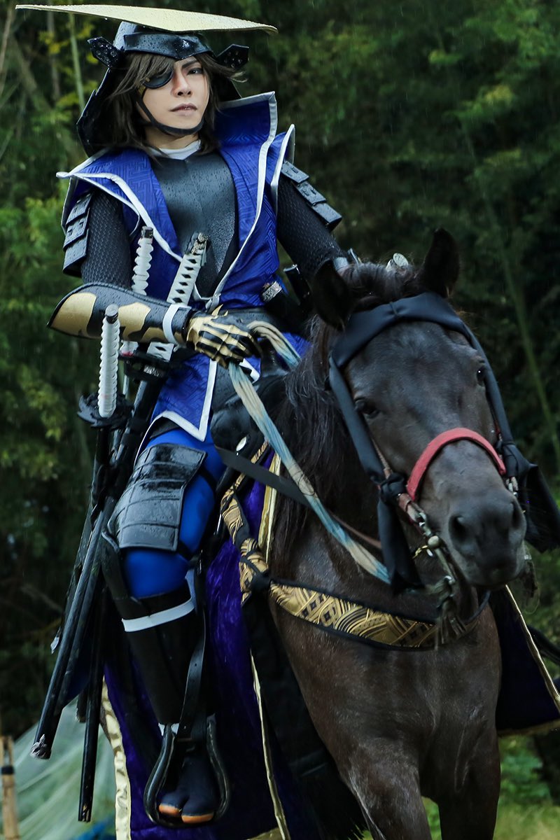 夜光夜希 戦国basara Cosplay コスプレ 伊達政宗 夜光夜希 お馬さん 甘夏 撮影 柏