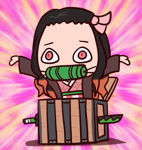 ザ★忍者マスターさんがTwitterに投稿した竈門禰豆子(鬼滅の刃)のイラスト。