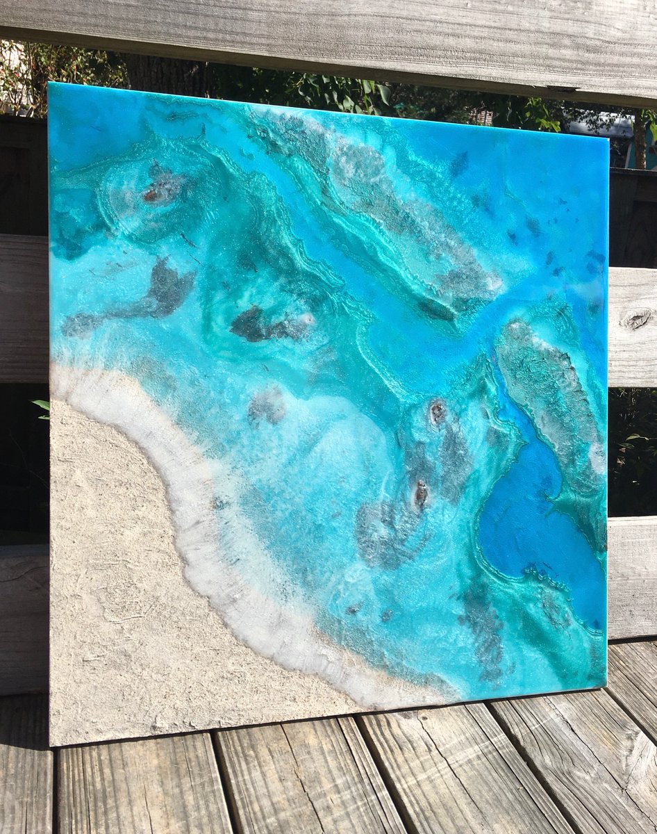 WanderingSoulD1's tweet photo. "Bahama Rhapsody" For Sale!! 24"x24"
This artwork was inspired by our days sailing through the Bahamas. DM if you are interested.
#resin #resinart #resinartwork #resinartpainting #wilmingtonartist #ocean #coastalliving #beach #artforsale #beachhouse #reefart https://t.co/0Nv7BWrcEr