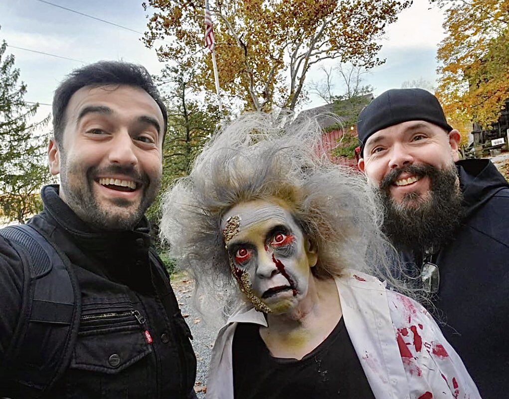 hauntedredmill's tweet photo. Another photo from the Virtual Haunted Red Mill event on October 24 with Daryl and Mustafa and our zombie Norma. #redmill #unexplainedcases #hauntedredmill @daryl_marston @TafGato @unexplainedcase https://t.co/11yWmVeMPF