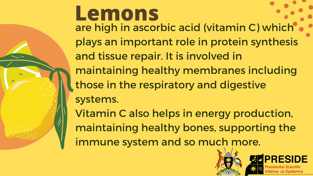 PresideUg's tweet photo. Vitamin C intake boosts your body's ability to fight Covid 19.

#staysafeug #COVID19 #WearAMask https://t.co/nJh9l51YTI