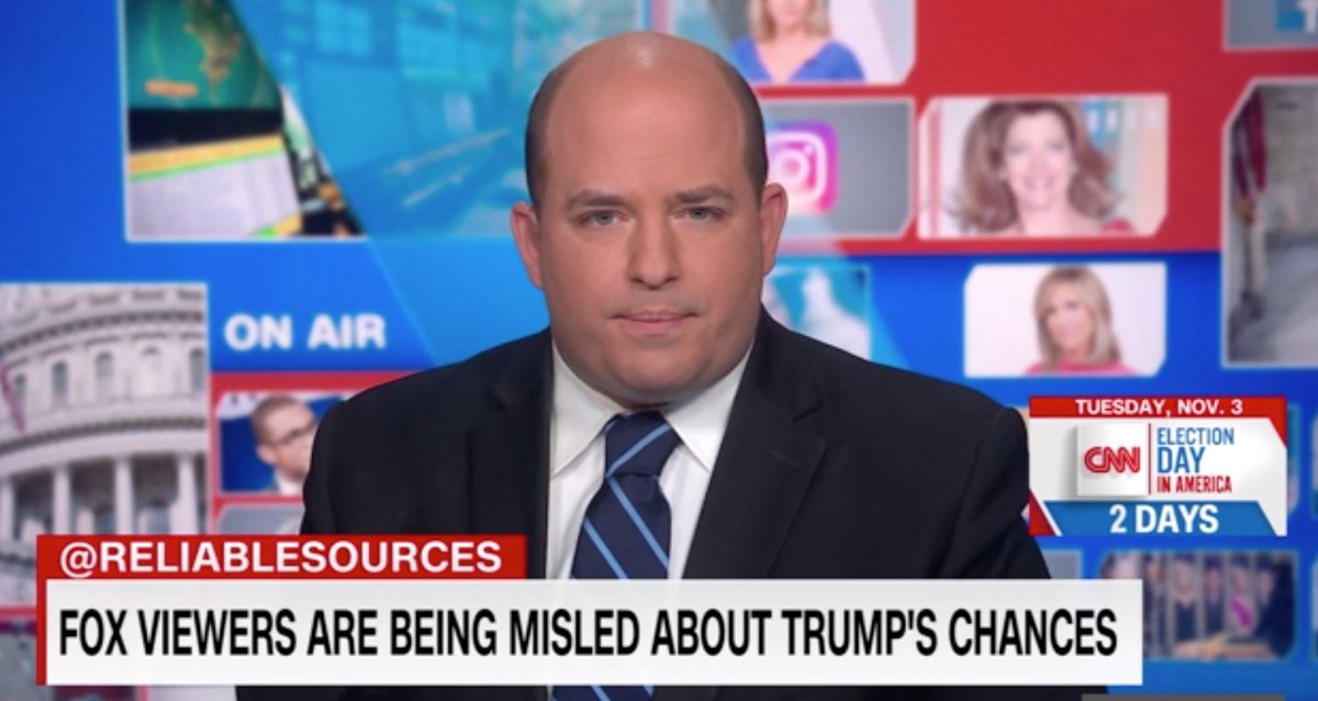 This stuff matters because Trump's base = the Fox base. In the event of a Biden win, some Fox viewers will feel blindsided. They might believe it's a fraud, a crime, a hoax – in part because they've been misled about Trump's popularity and honesty.  #end  https://www.cnn.com/videos/business/2020/11/01/stelter-fox-viewers-are-being-misled-about-trumps-chances.cnn/video/playlists/reliable-sources-highlights/