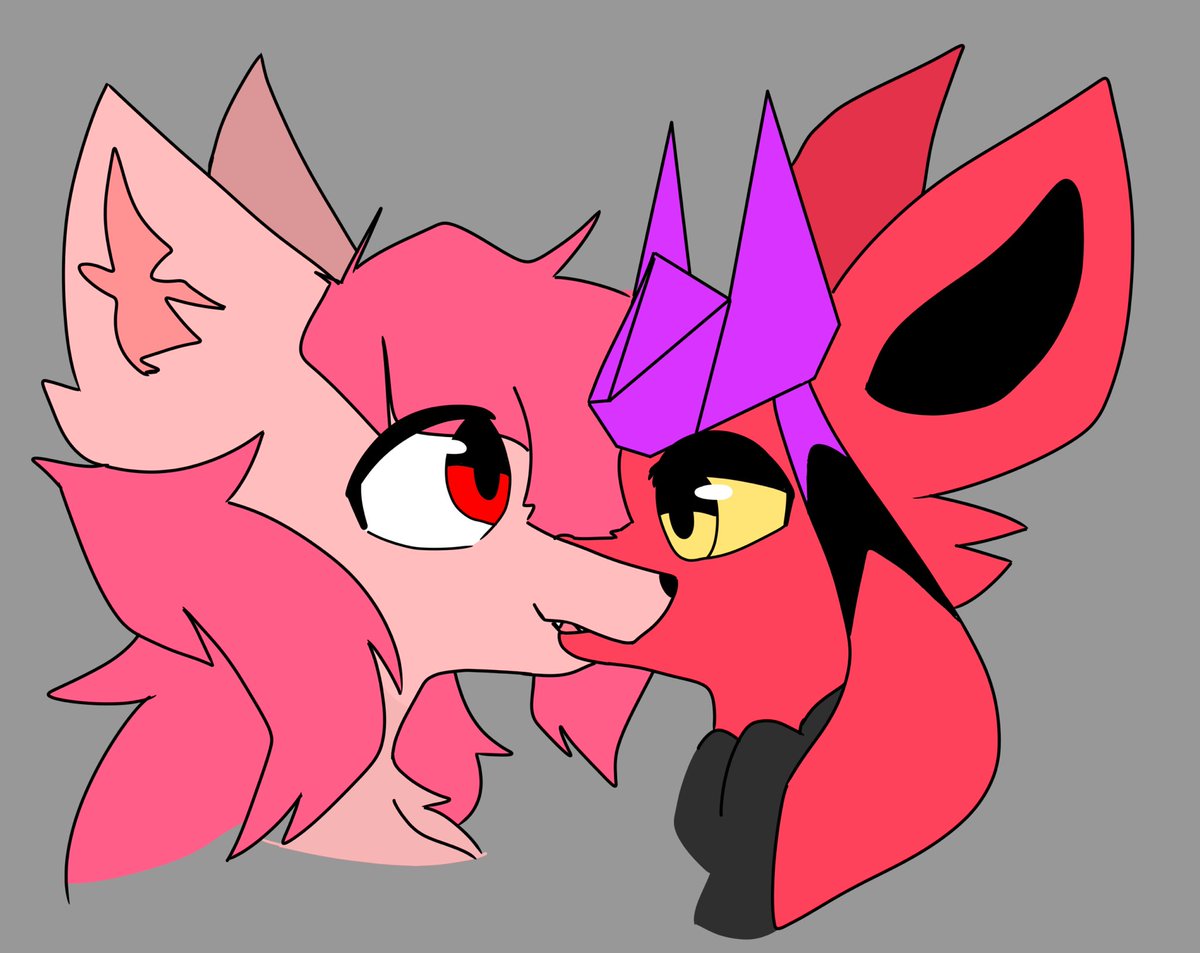 FathomFloof's tweet image. I drew me and @scoliglace’s sonas smoochin 😳😳😳 (I’m actually really proud of this so rts appreciated ?)