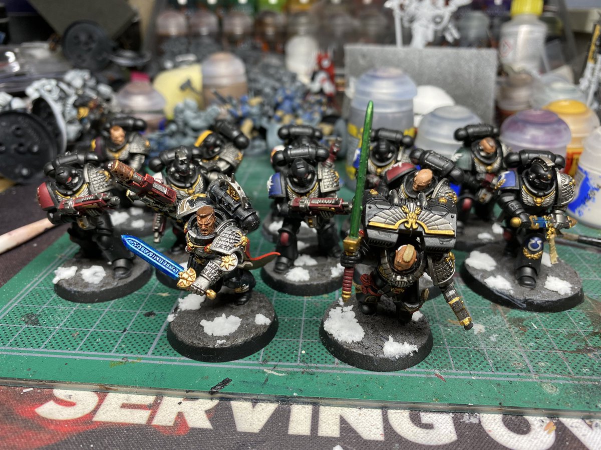 GazOfAllTrades's tweet photo. #Deathwatch codex dropping next week and the #craftanoon streams have really helped me actually finish a full (bar 1) unit and 3 characters. The new book is spicy and i’m goad i held out on them considering! #warhammer40k #warmongers #warhammercommunity https://t.co/nkbB6Nhyud