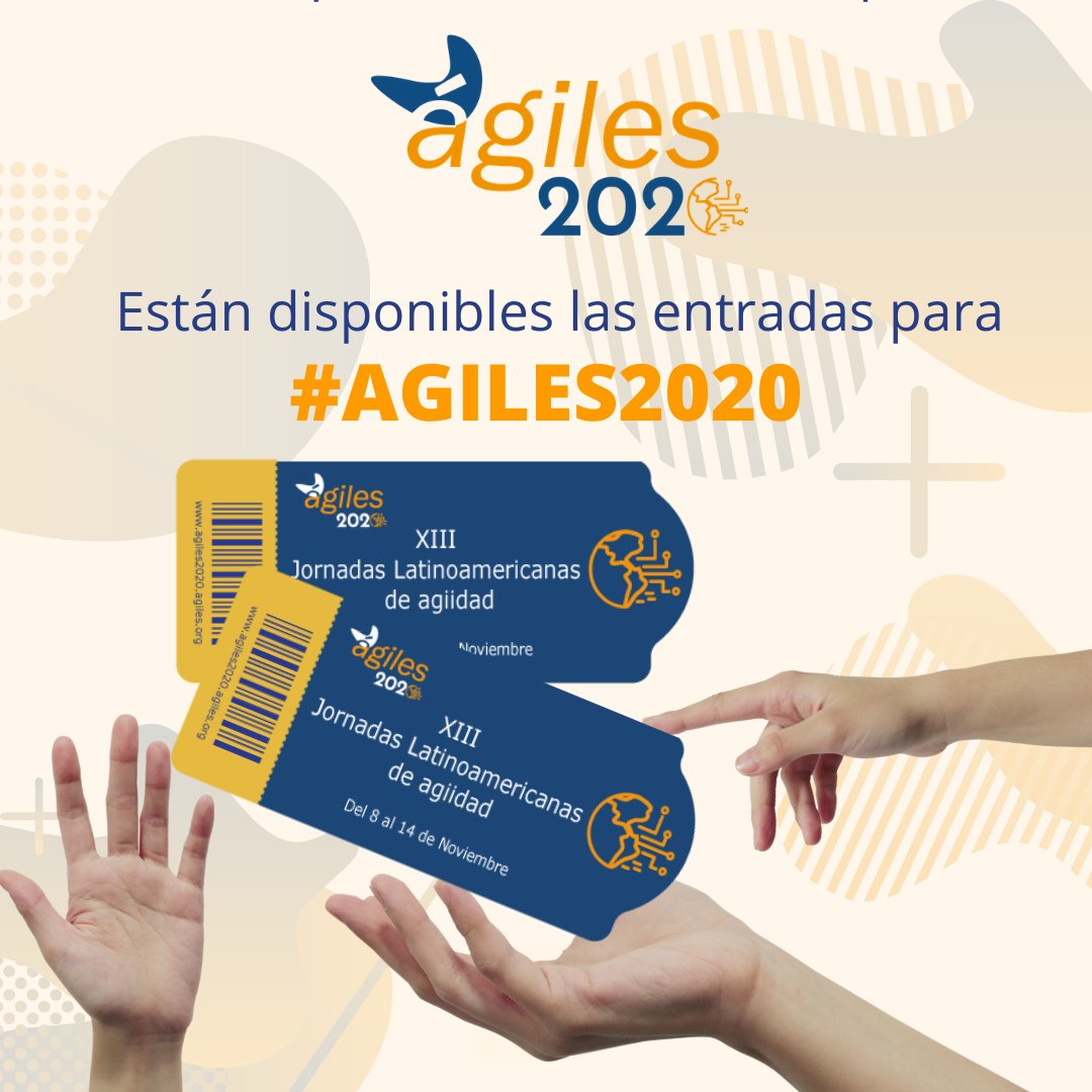 agilesla's tweet photo. No te quedes fuera📣
Participa del evento de agilidad que une a todo Latinoamérica.
Aún puedes adquirir tus entradas y disfrutar de esta experiencia en comunidad!!🙌
Ingresa al siguiente enlace 👇
https://t.co/sNURrlRJGl
#agilesLatam #agiles2020 #agilesconecta https://t.co/cAuLyBVvij